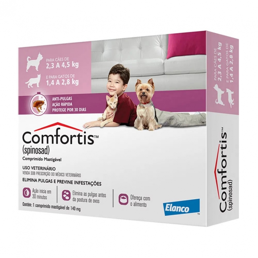 COMFORTIS 2,3 A 4,5KG 140MG (ROSA)