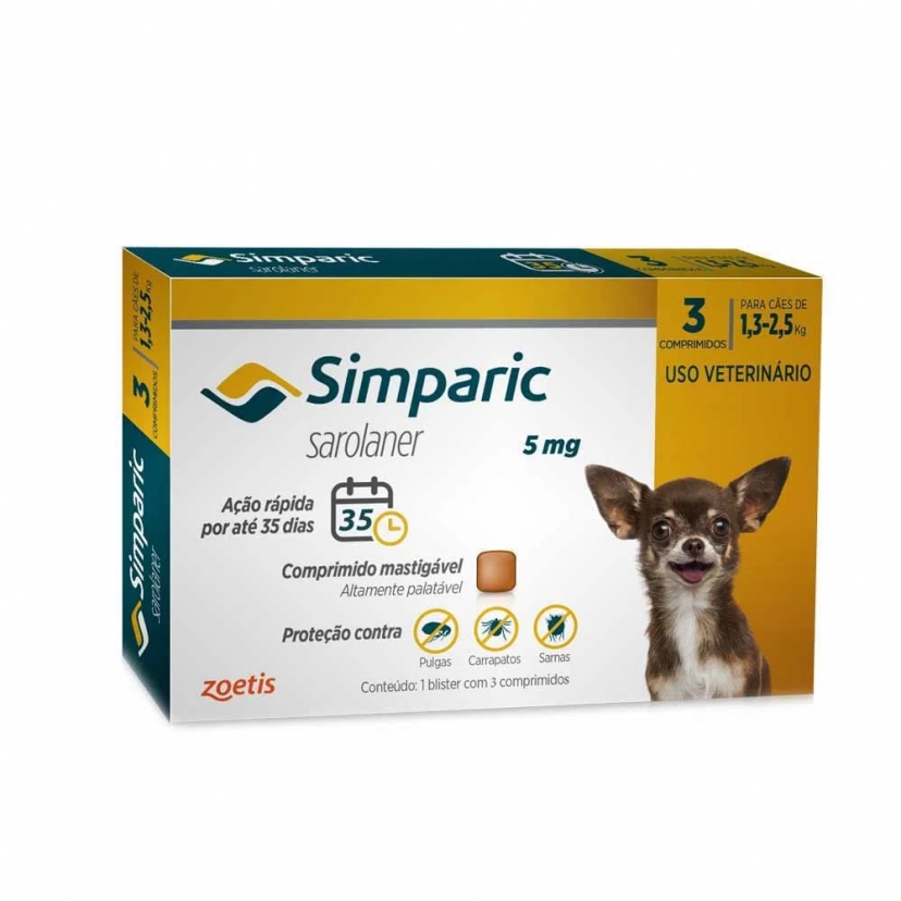 SIMPARIC 5MG 1,3-2,5KG C/3COMP