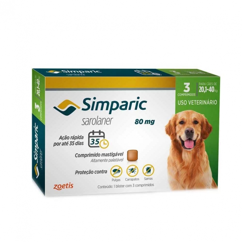 SIMPARIC 80MG 20,1-40KG C/3COMP