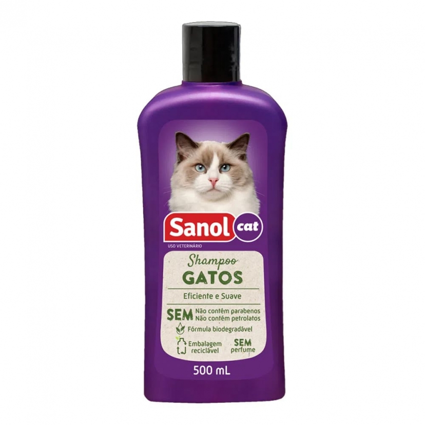 SANOL DOG SHAMPOO GATOS 500ML