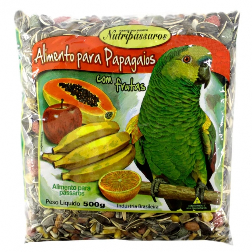 NUTRIPASSAROS PAPAGAIO C/FRUTAS 500G