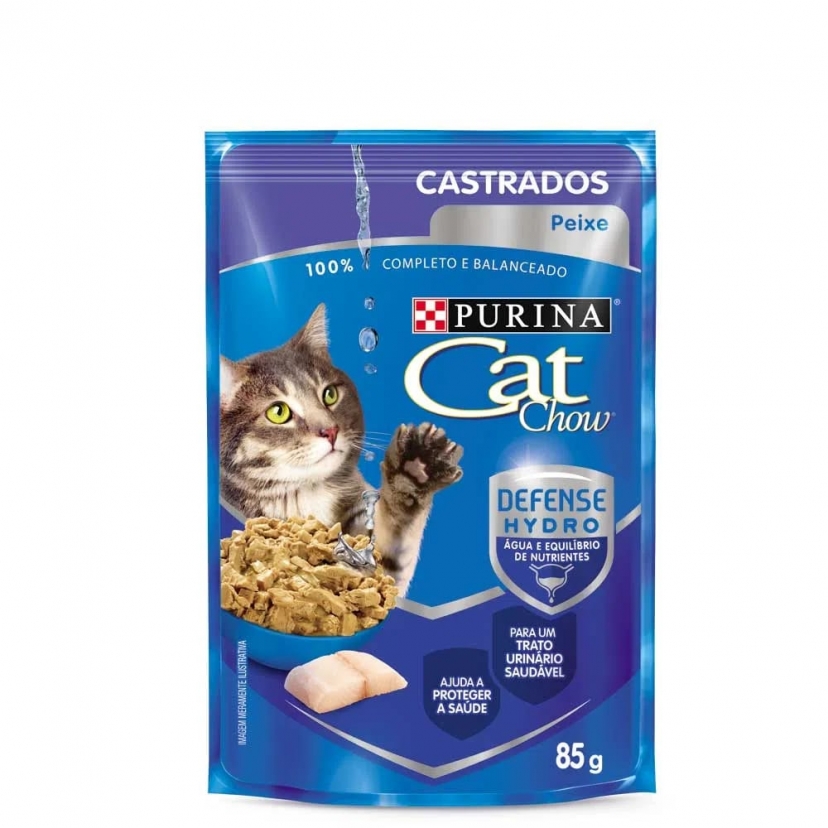 CAT CHOW SACHE 85G CASTRADO PEIXE 