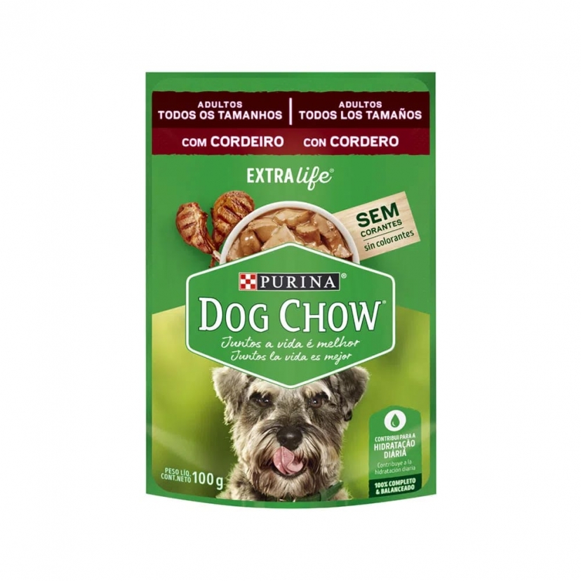 DOG CHOW SACHE 100G ADULTO RP CORDEIRO