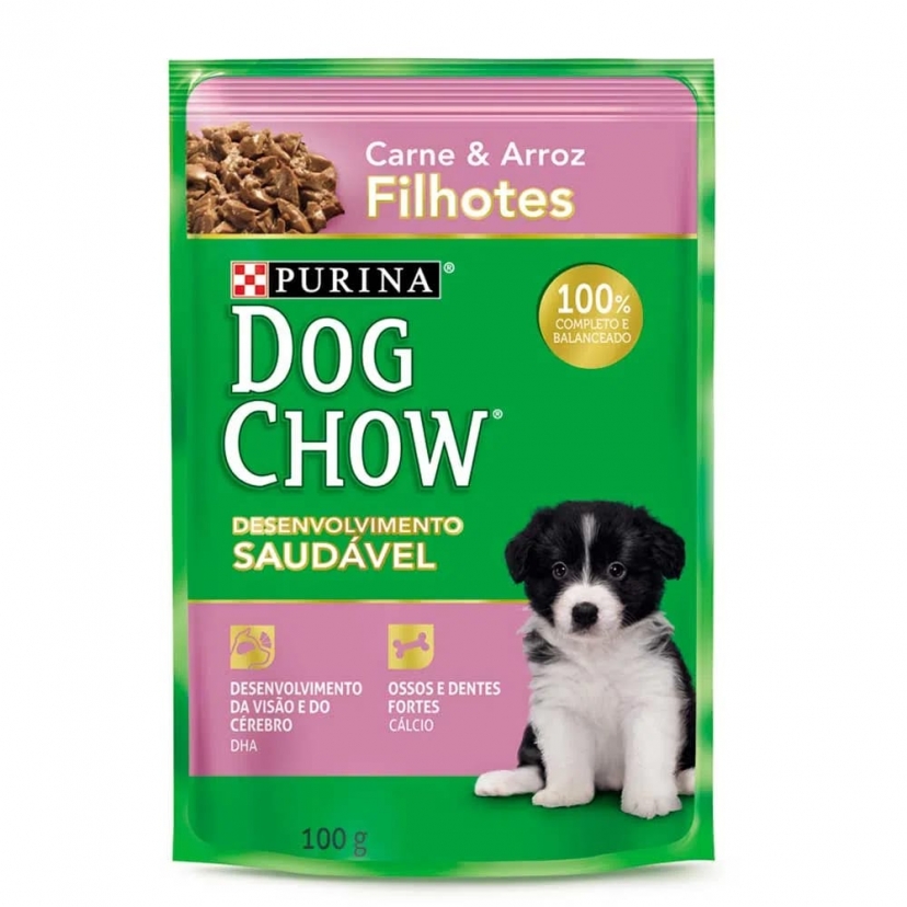 DOG CHOW SACHE 100G FILHOTE CARNE/ARROZ