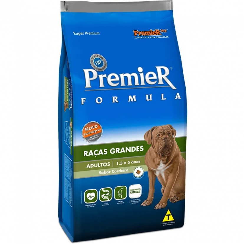 PREMIER ADULTO RACAS GRANDES CORDEIRO 15KG