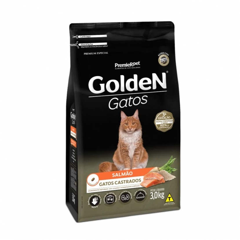 GOLDEN GT CASTRADO SALMAO 3KG