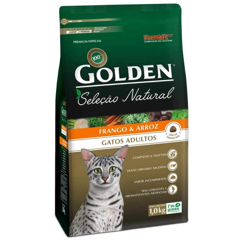 GOLDEN SELECAO NATURAL GATO ADULTO 1KG