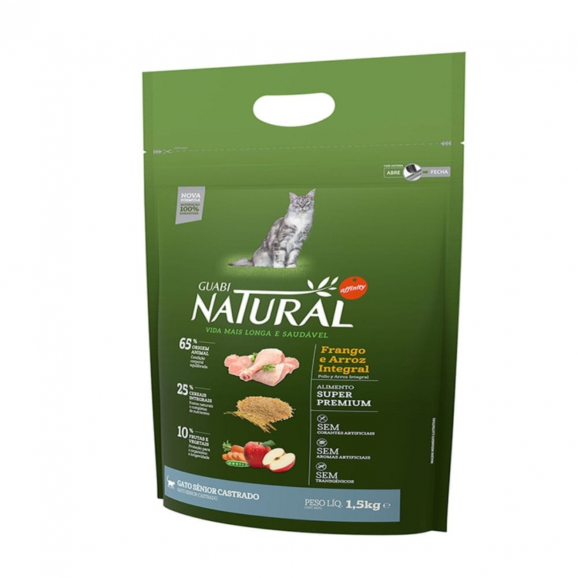 NATURAL GT SENIOR CASTRADO 1,5KG FRANGO E ARROZ 