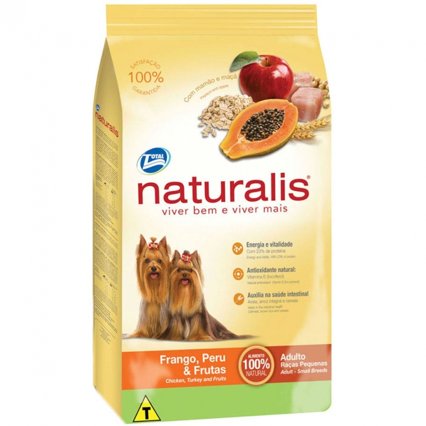 NATURALIS ADULTO RACAS PEQUENAS FRANGO/PERU/FR 2KG