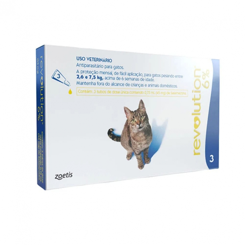 REVOLUTION GATO 2,6-7,5KG 0,75ML C/3UN