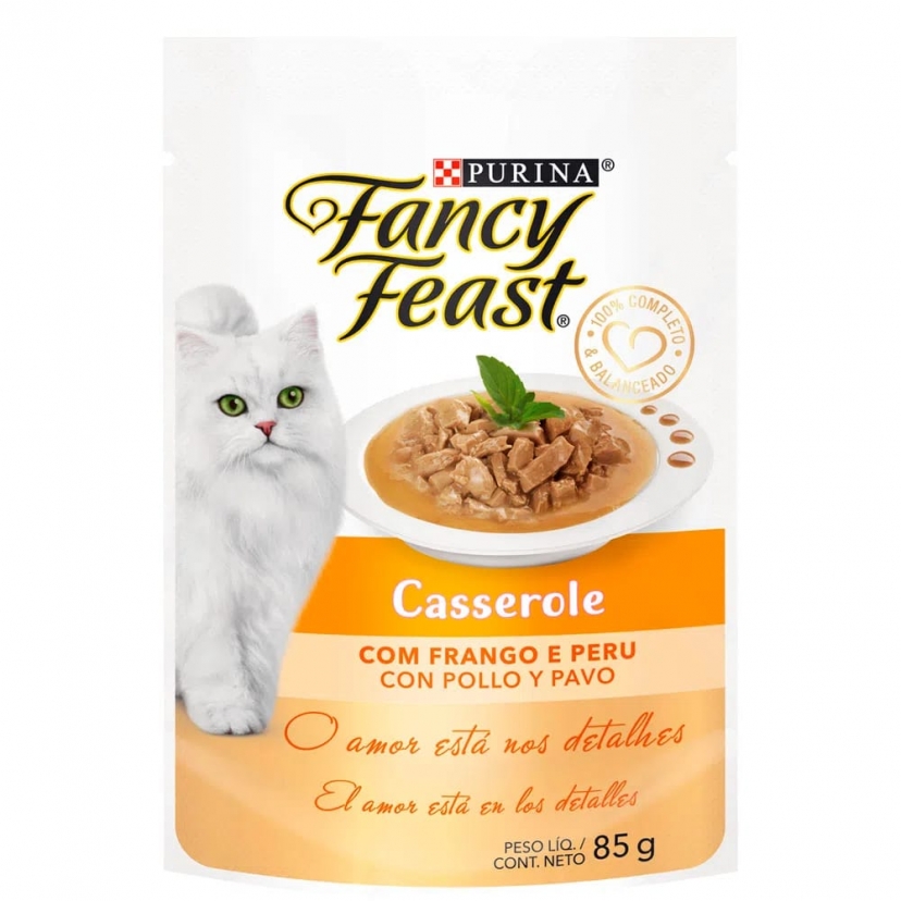 FANCY FEAST 85G CASSEROLE FRANGO E PERU 