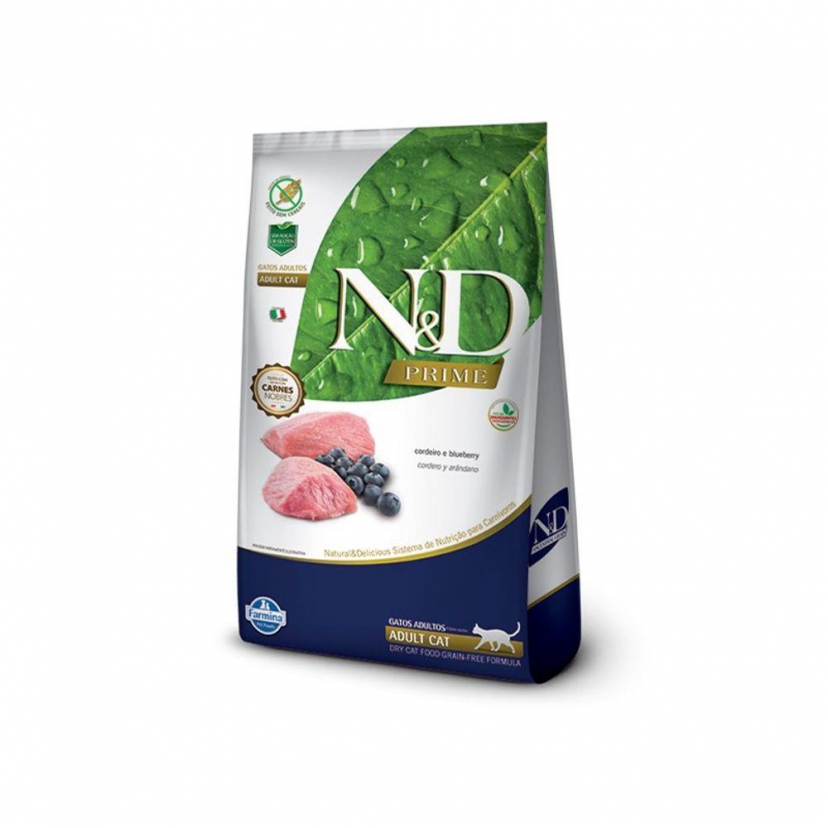 N&D FELINE AD CORDEIRO/BLUEBERRY 400GR