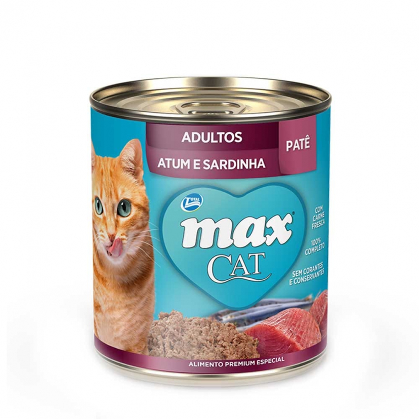 MAX CAT LATA ATUM E SARDINHA 280G