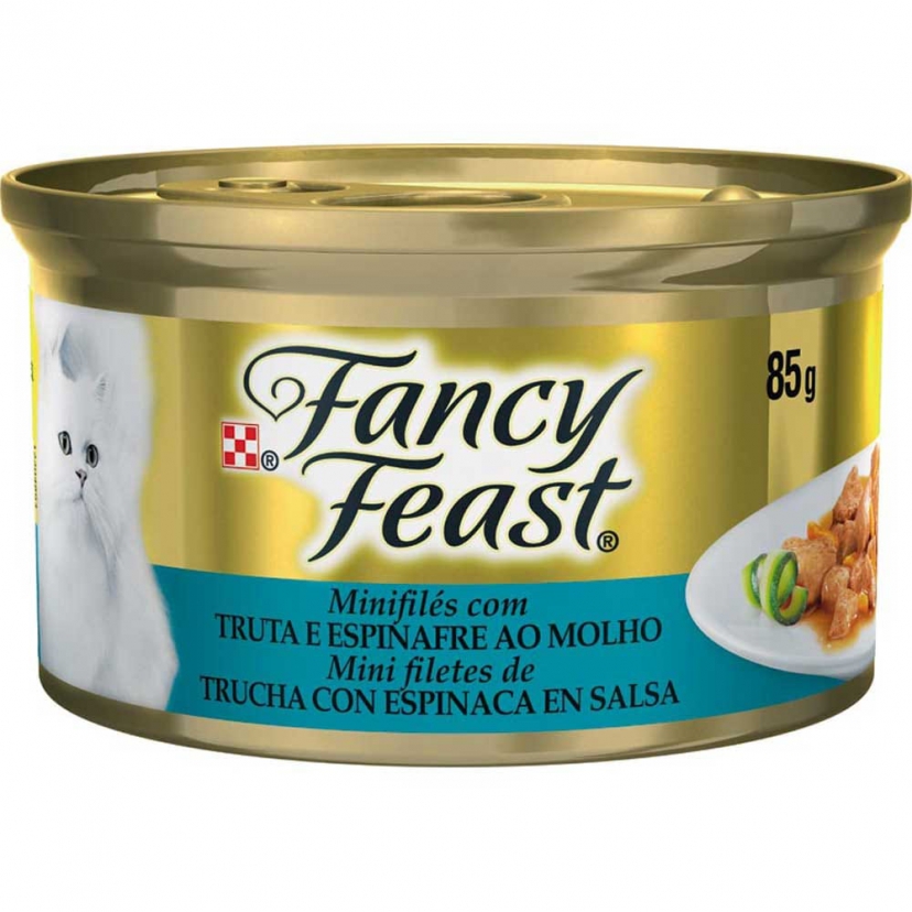 FANCY FEAST TRUTA/ESPINAFRE AO MOLHO 85G