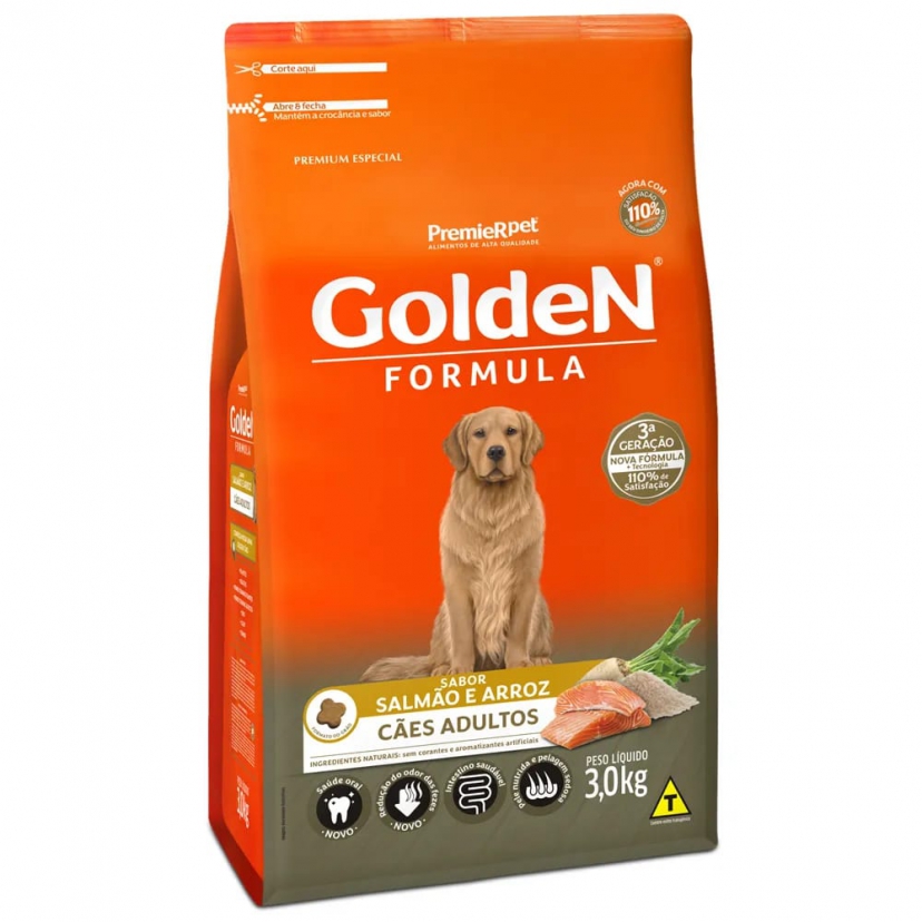 GOLDEN ADULTO SALMAO 3KG